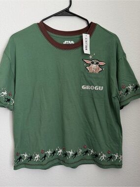 Star Wars Grogu Cropped Pocket Tee - NWT